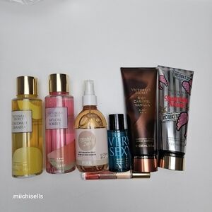 Victoria's Secret Spray Fragrance and Lotion lot new and used vs melon sorbet